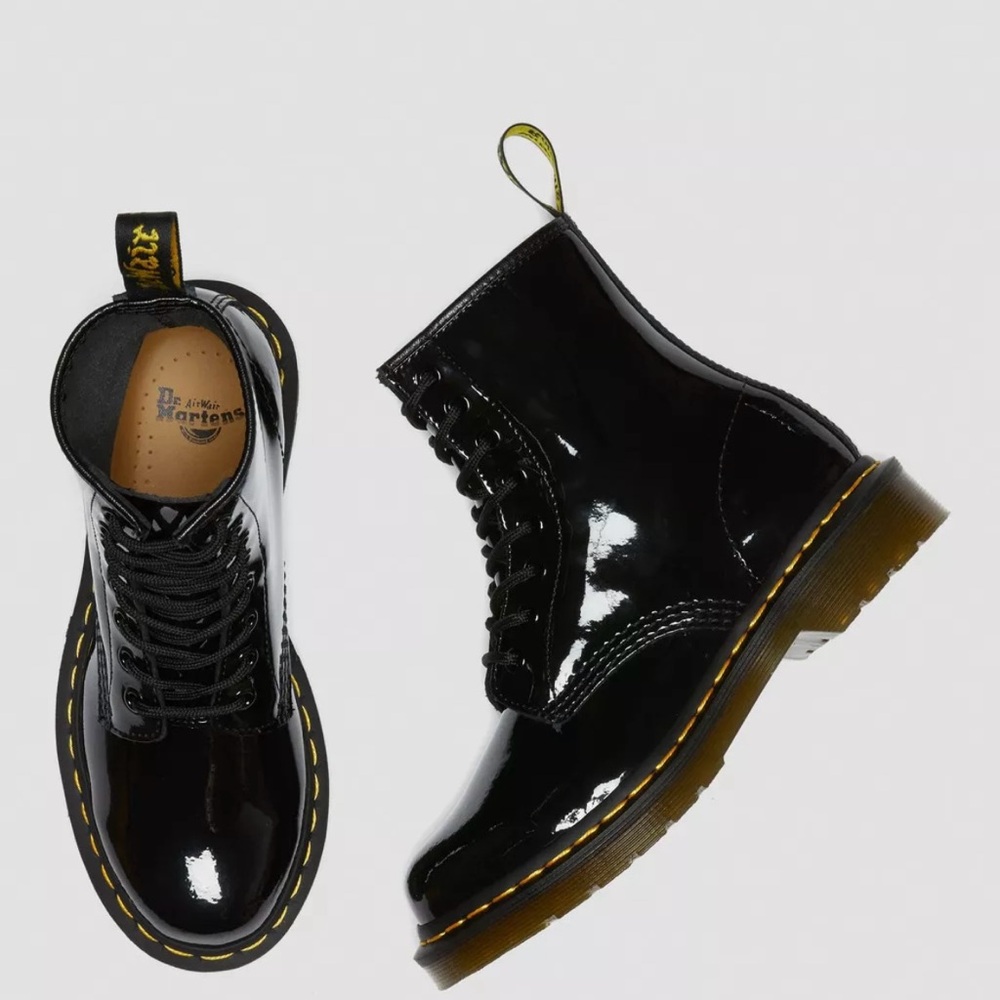 Dr. Martens 1460 Patent Leather Lace Up Boots